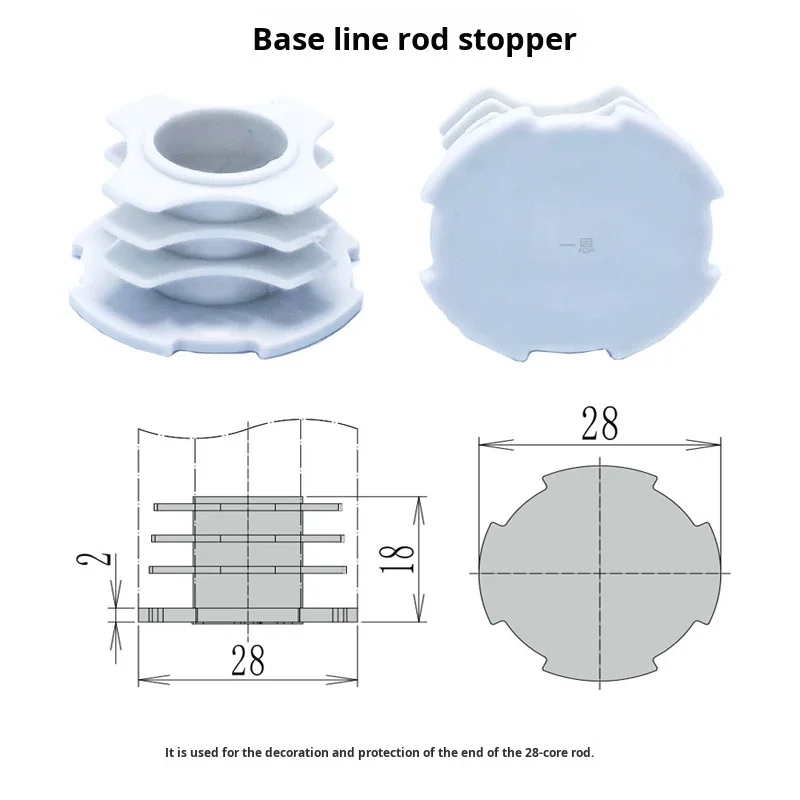 product basic rod end cap grade 1000 series 28mm third generation aluminum alloy lean pipeline rod accessories workbench turnover cart-18