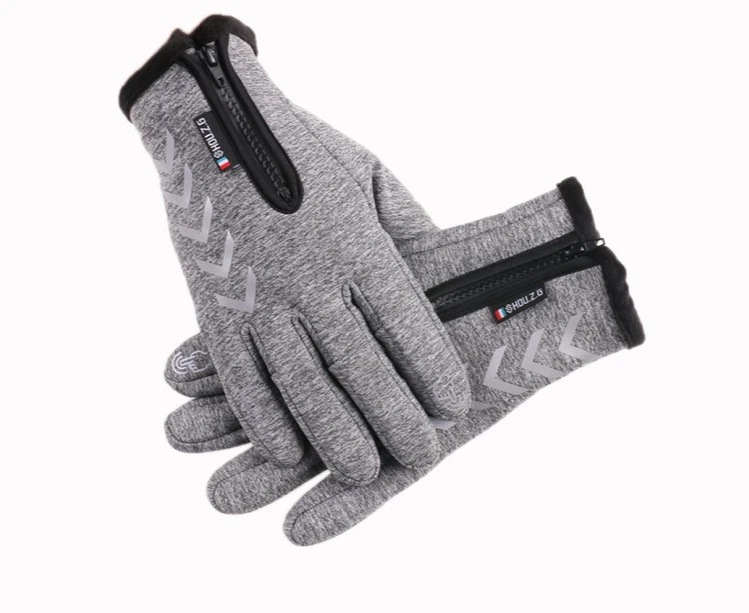 
Winter cycling warm waterproof non-slip outdoor sports skiing with fleece touch screen reflective gloves 