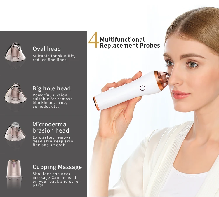 2022 New Beauty Instruments Phone Linked Display WiFi Visual Suction Pore Vacuum Blackhead Remover