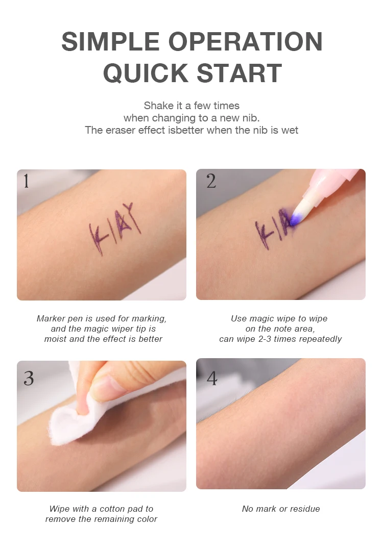 Surgical Skin Marker Remove Pen Tattoo Magic Eraser Removing Marker