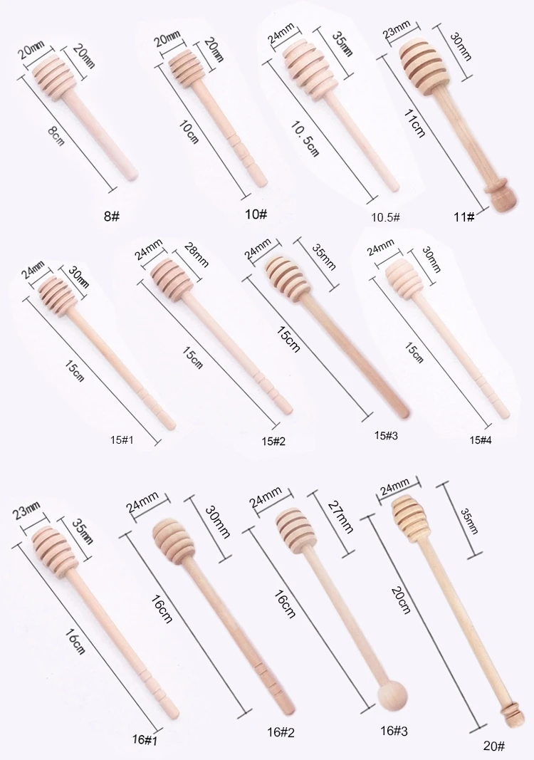 Natural Free Sample Handmade Wooden Honey Dipper With Various Size Buy Wooden Honey Dipper
