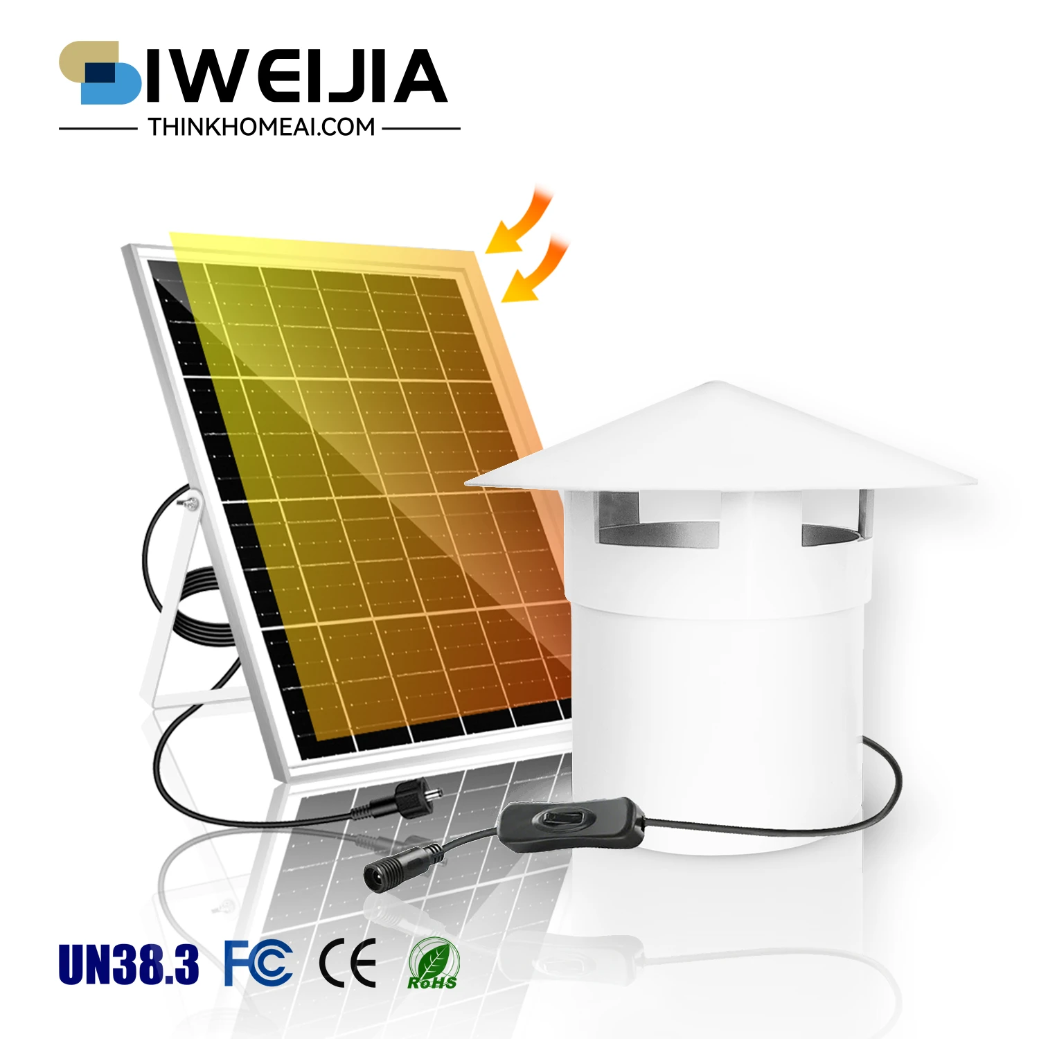 Solar Roof Exhaust Fanw, Fan-15W, Waterproof, Brushless, Axial - detail 16