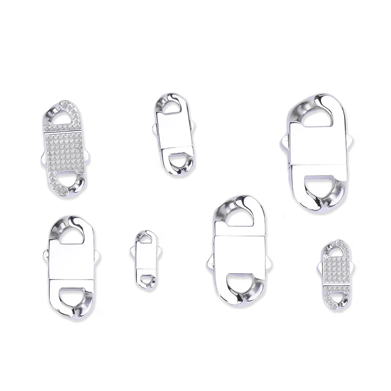 Stainless Steel Clasp Cuban Chain Bilateral Buckle 6mm 8mm 10mm 12mm Zircon Clasp Buy