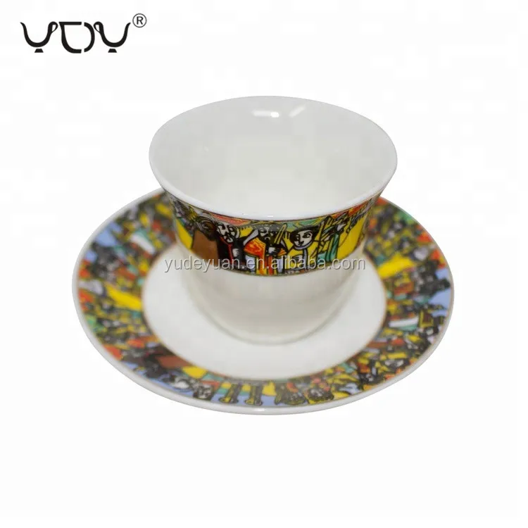 Wholesale Custom Design Arabic Style 70cc 80cc Porcelain 12pcs