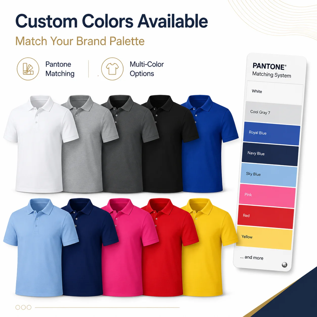 Premium Custom Logo Polo Shirt 100% Combed Cotton Breathable Workwear for Corporate Events OEM