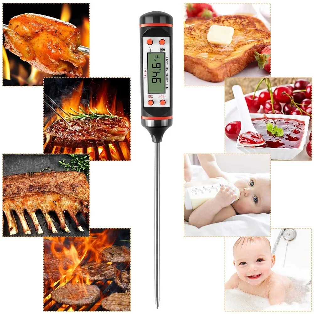 Tp-101 Digital Meat Thermometer For Cooking Food Kitchen Bbq Probe