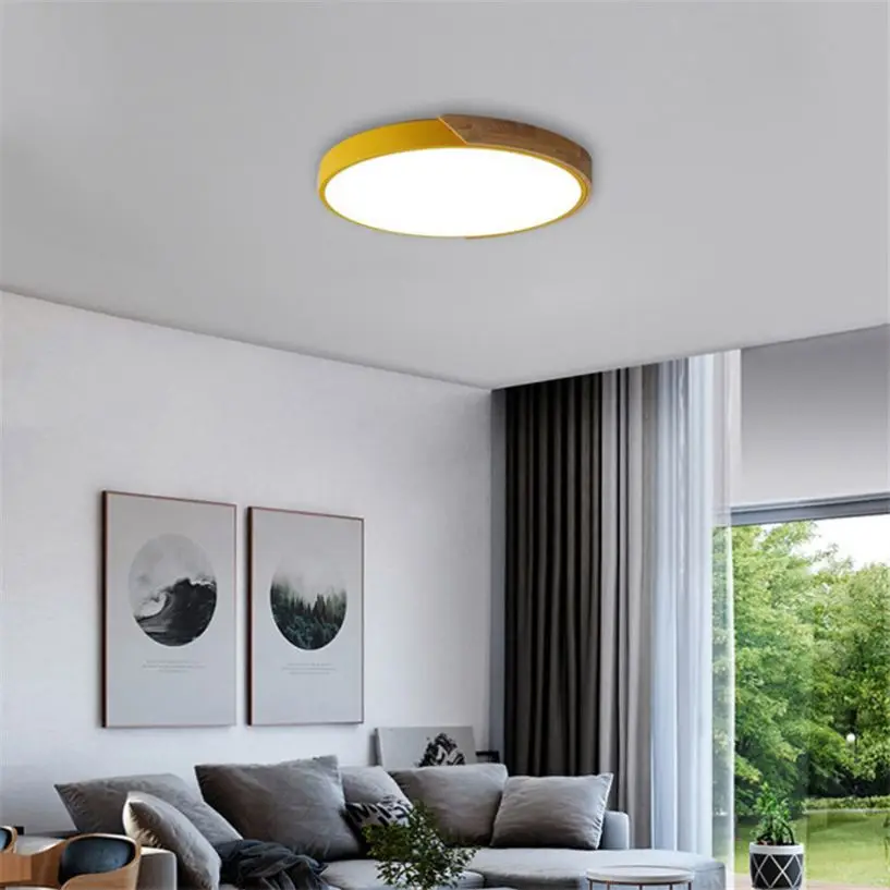 Garage 60W Infrared Remote Control Flush Mount Lighting Iron Ball Lamp Round Led Ceiling Light