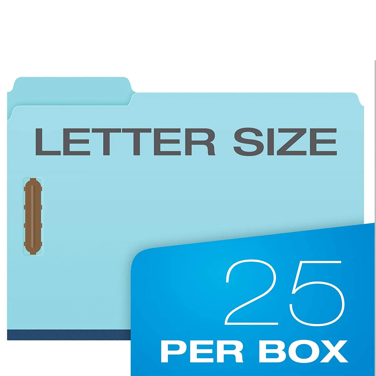 100 Recycled Pressboard Fastener Folder 1/3cut Tab 1" Expansion With