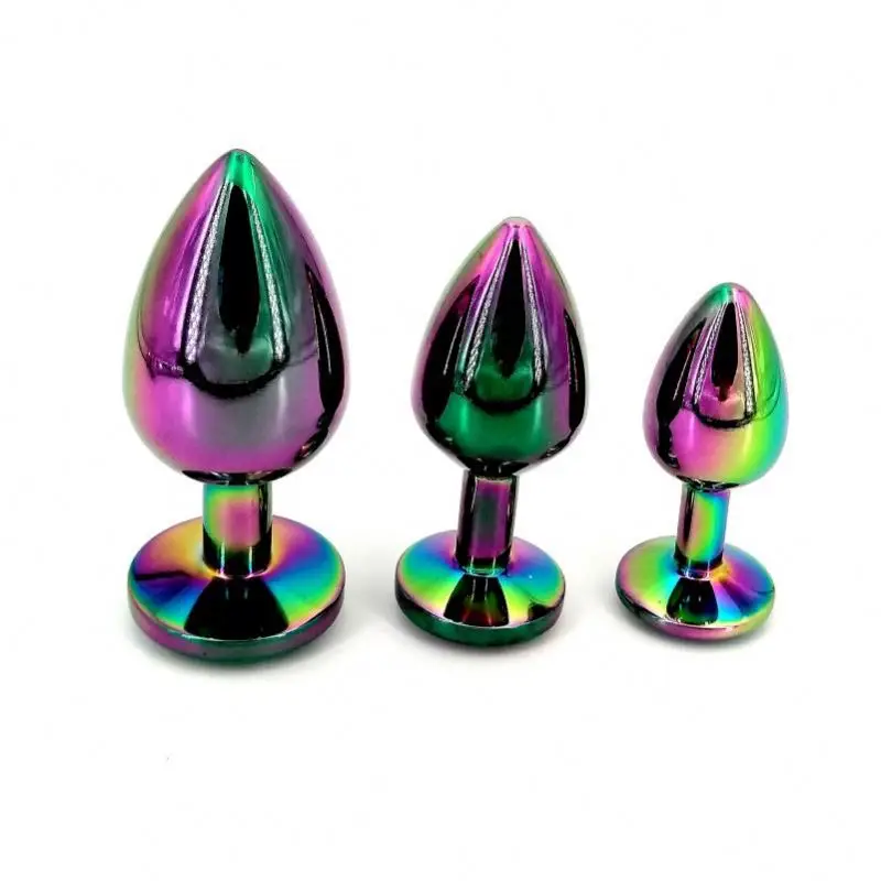 3pcs Colorful Metal Butt Plug Jewelry Anal Plug Diamond Anal Butt Plug Adult Sex Toys For Men 3533