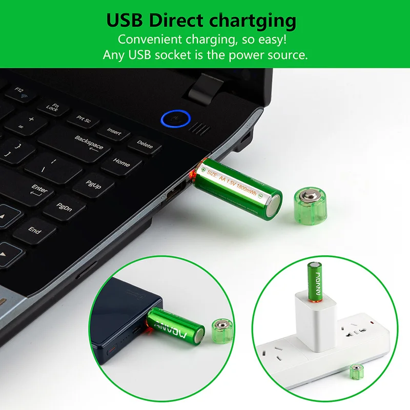 Wholesale Custom Good Price Aa Portable Usb Battery 1.5v Lithium Aa
