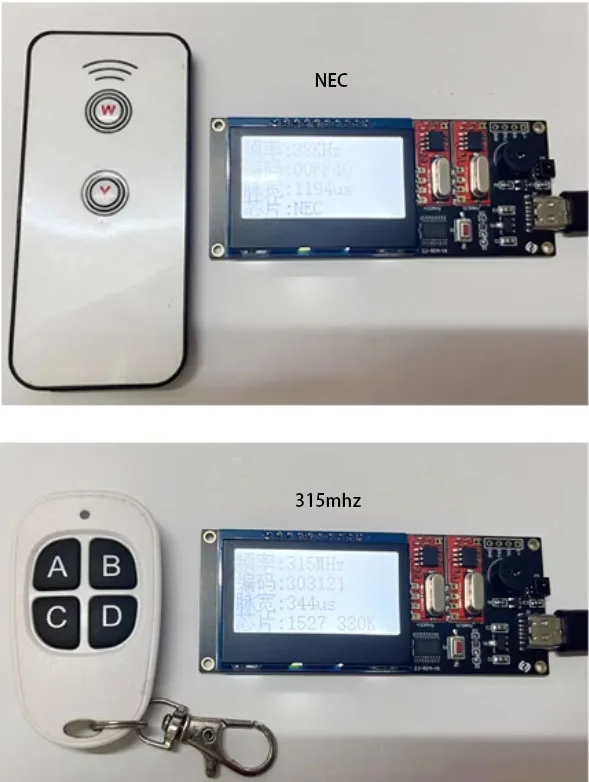 Taidacent 315mhz 433mhz Ir Remote Controller Assistant Kit Remote Control Frequency Reader