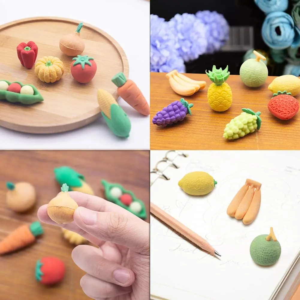 New Come Different Types Cute Mini Vegetable Eraser For Kids Buy Mini