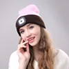Amazon top seller 2019 custom led light knitted beanie hat cap for party