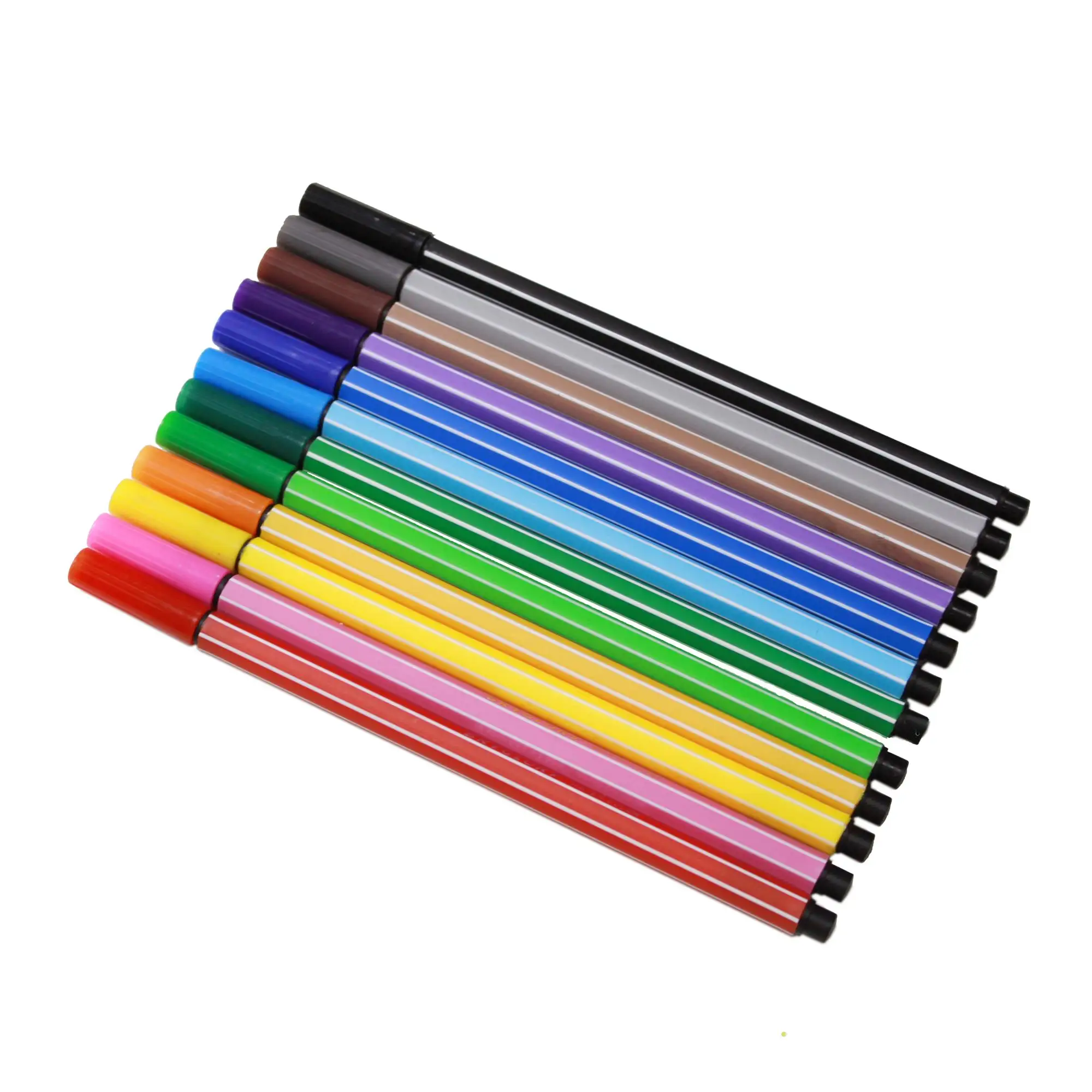 促销礼品笔 12 色水彩笔设置学校办公室使用艺术标记颜色细线笔