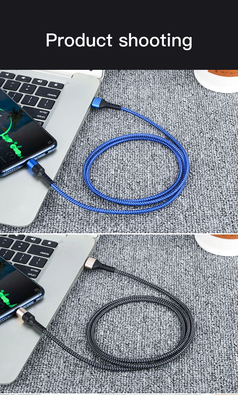 Fashion round original android data cable micro usb 4A VOOC Fast Charger USB Cables Charging Cord For mobile phone Charger - ANKUX.COM
