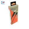 Customized Printed cables Packaging paper Box with plastic hanger hook
