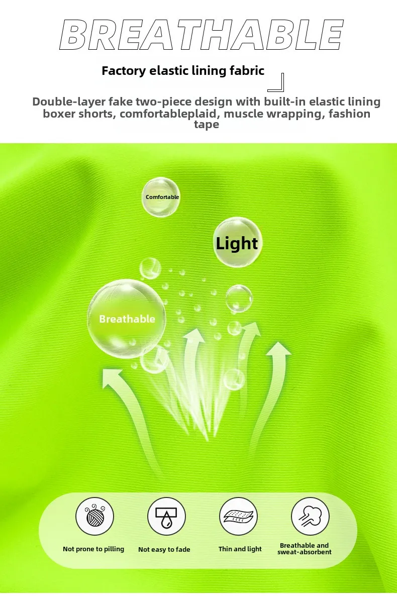 product mens summer sports shorts for gym beach double layer anti exposure marathon running fitness trunks three point design for-4