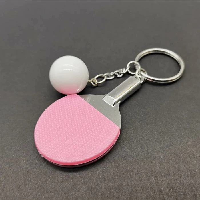 Sports Table Tennis Ball Keychain Ping Pong Paddle Key Chain Souvenir ...