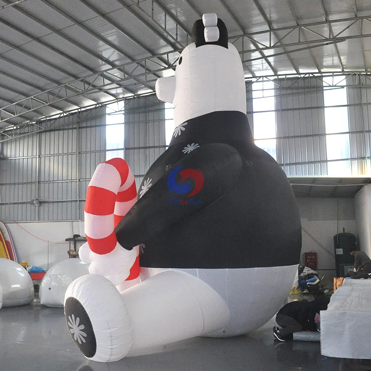 月米充气圣诞北极熊充气北极熊圣诞装饰户外