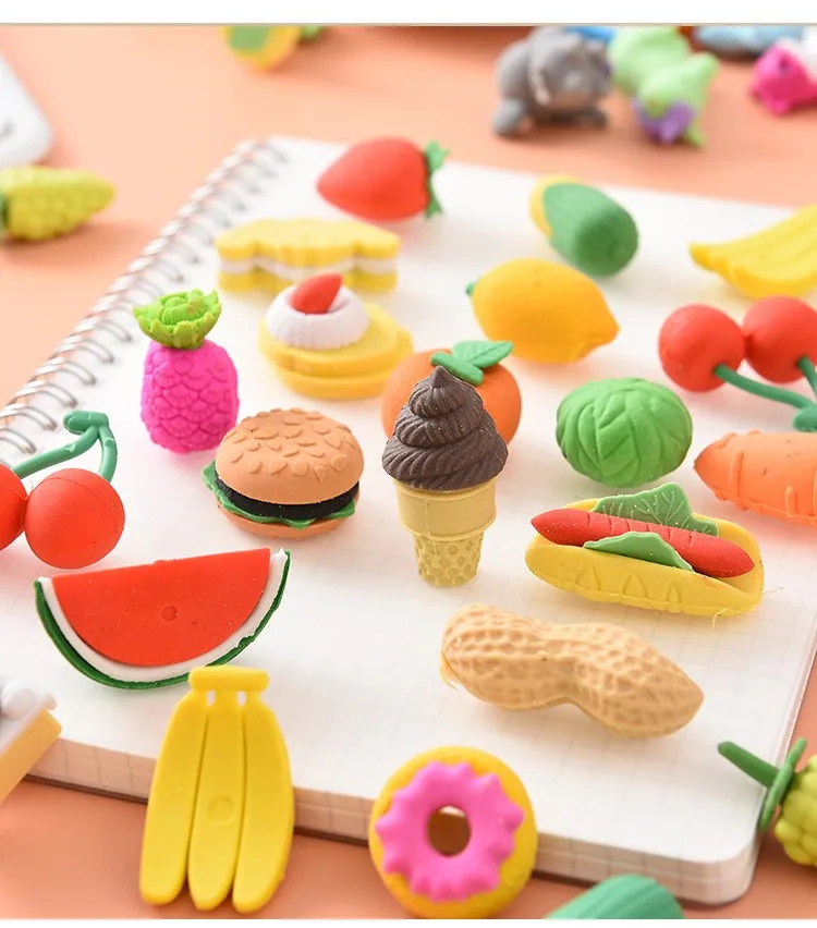 Fast Delivery Wholesale Custom Cartoon Eraser 3d Stationery Erasers