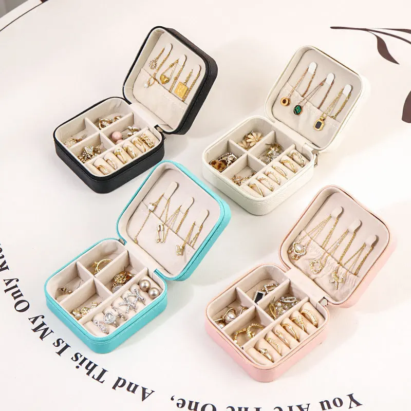 Ever Bright Wholesale Mini Pu Leather Mini Jewelry Box Buy Women Small Simple Pu Necklace Ring