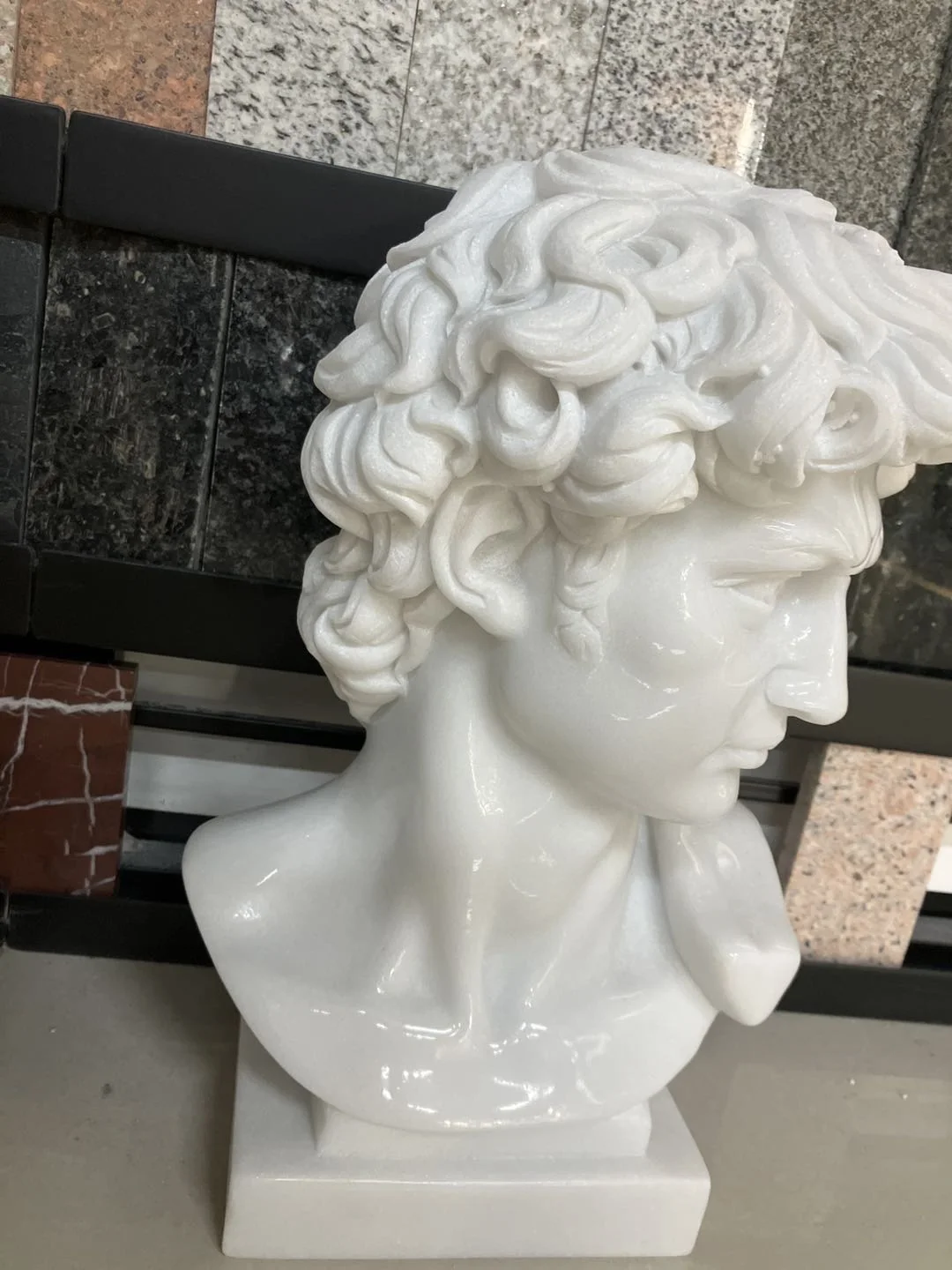 product david head sculpture in polished onyx marble for office  hotel decorations-4
