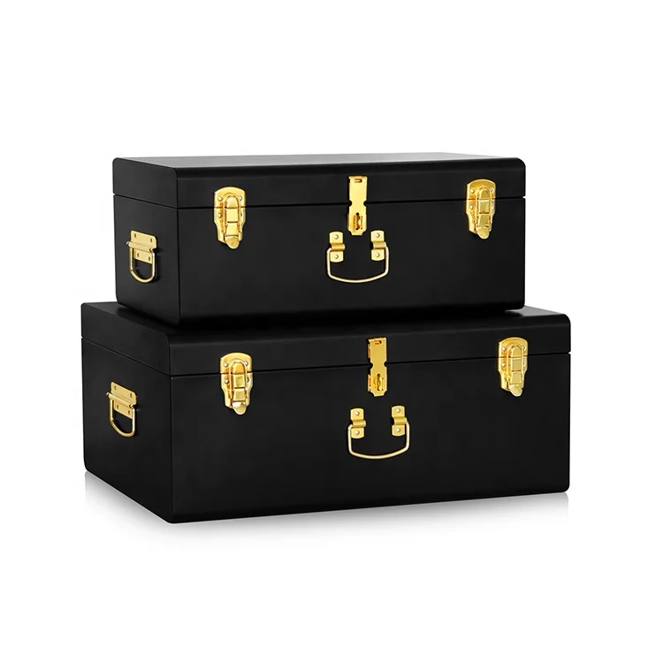 Hot Selling Multifunctional Decorative Metal Trunk Storage Boxes