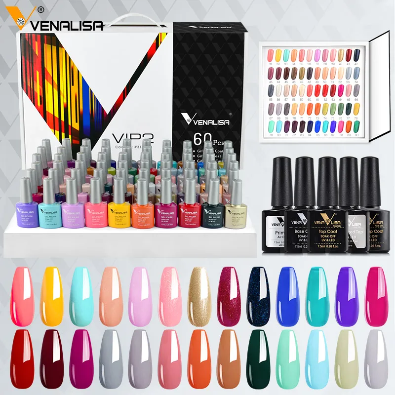 Venalisa™ 60 Colors Nail Gel Polish VIP Package Set in 