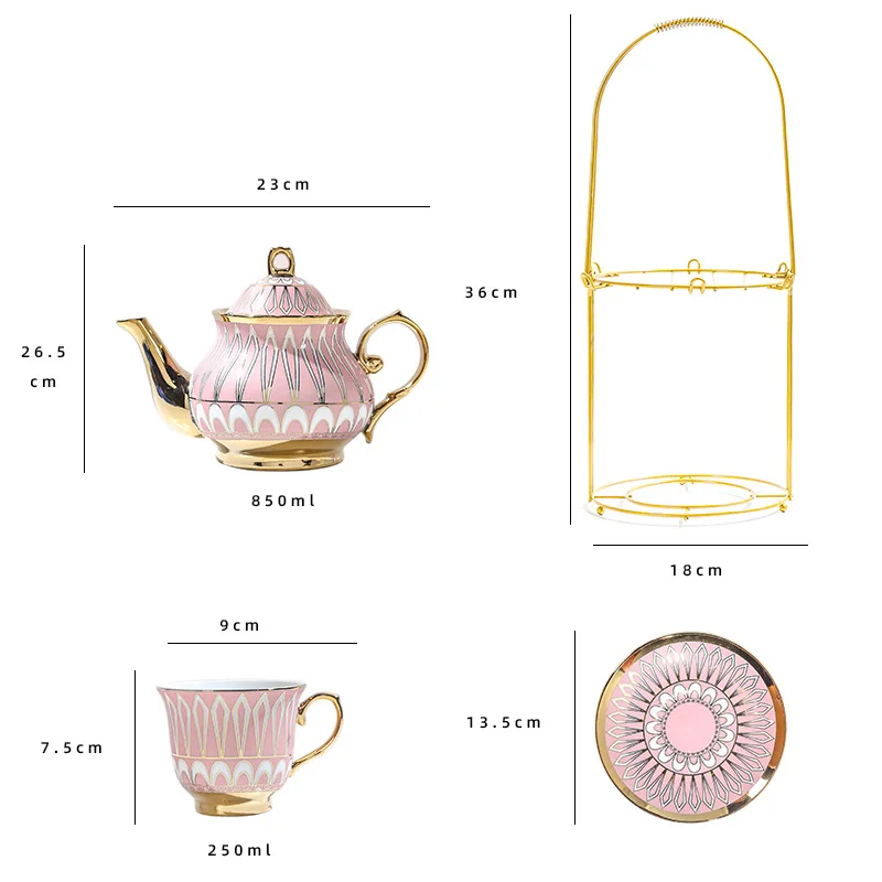 Gold Rim Porcelain Tea Cup Set With Teapot Ceramic Tea Pot And Cup Sets Buy Porcelain Tea Sets