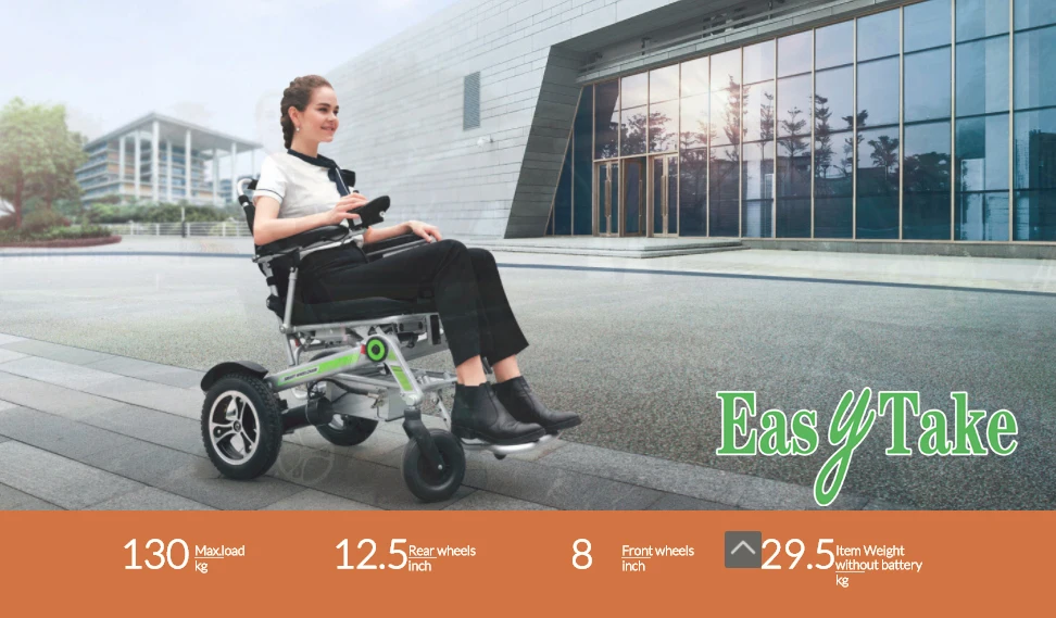 Heavy Duty Remote Controlled Electric Wheelchair for Outdoor