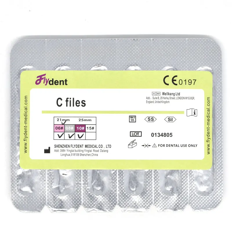 Dental Hand Use C Files Endo Root Canal 25mm 6 8 10 Stainless Steel