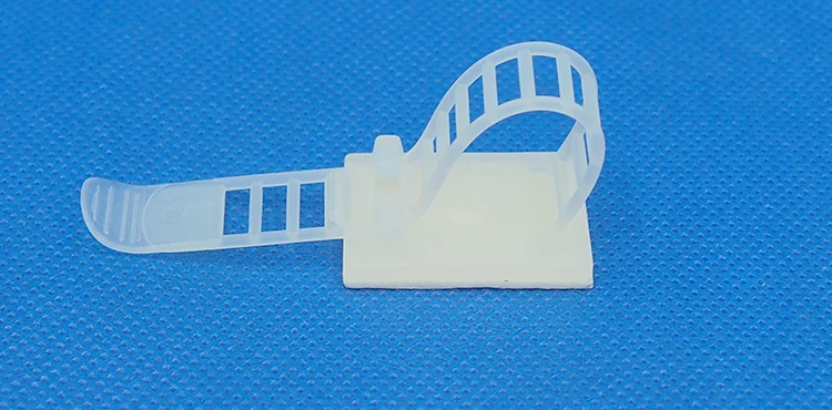 White Plastic Self-Adhesive ATC-17 Adjustable Cable Fixing Clip Holder 25 Pcs 
