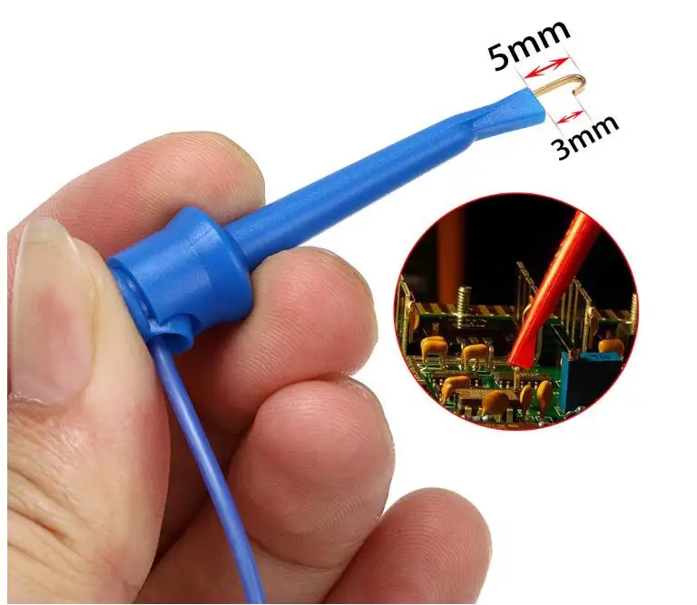 5pcs Colorful Mini Grabber Test Leads Test Hook cable for Multimeter Electrical Test - ANKUX.COM