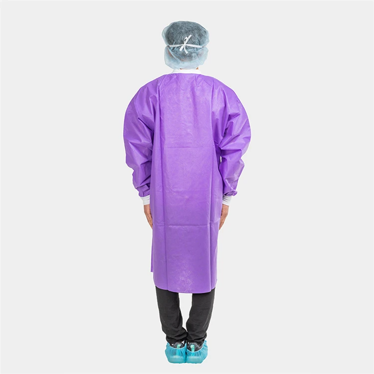 
Excellent quality non-woven lab coat pp non-woven protecting clothing isolation gown sms 