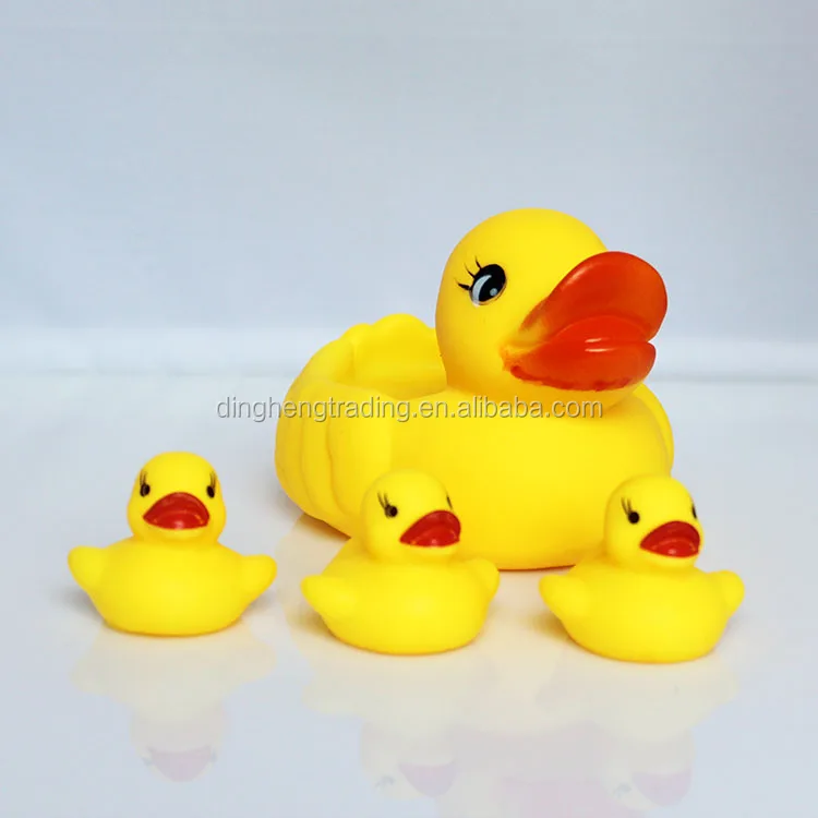 Oem Yellow Vinyl Rubber Floating Floating Diving Ducks Bath Toy Bulk