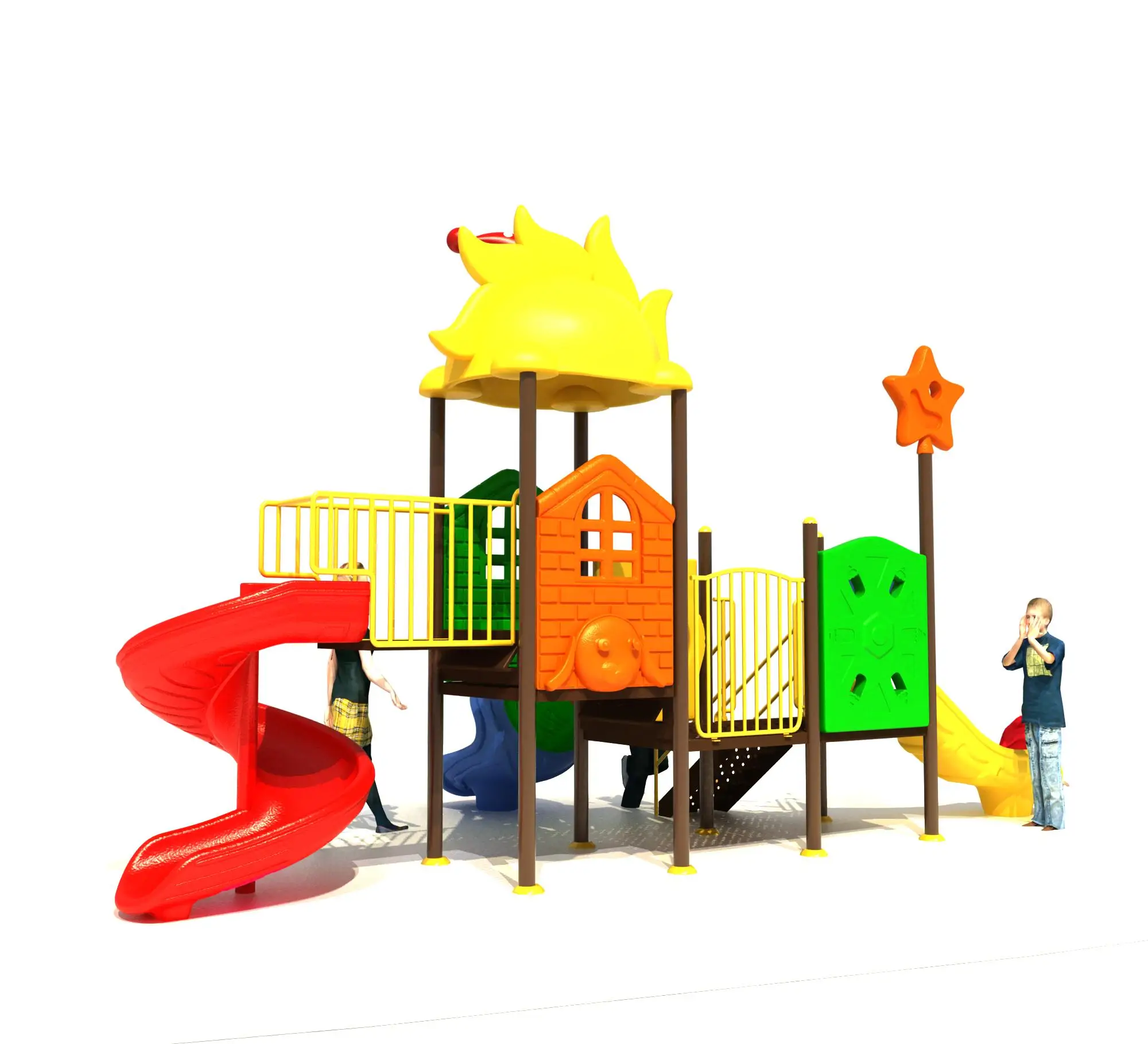 2019 新款儿童公园沙玩大型七彩游戏站学龄前托儿所商业使用户外游乐