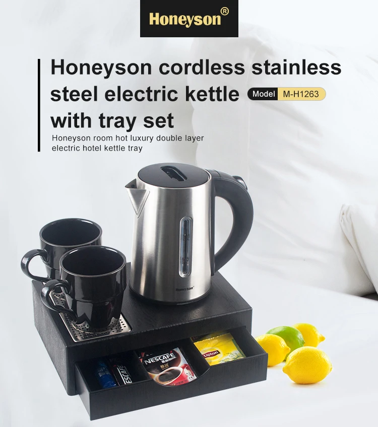 Honeyson Hotel Tray Tea Tray Set With 0.6l 304 Stainless Steel