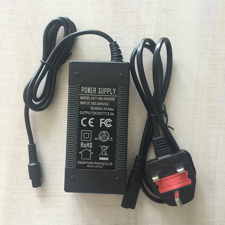 Hoverboard Charger 42v 2a Lithium Battery Charger For Smart Self Balancing Electric Scooter 0338