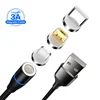 Free Shipping 3.0A Quick Charger Metal Micro USB Smart Magnetic Charging Data Cable for iPhone/Android/Type-C