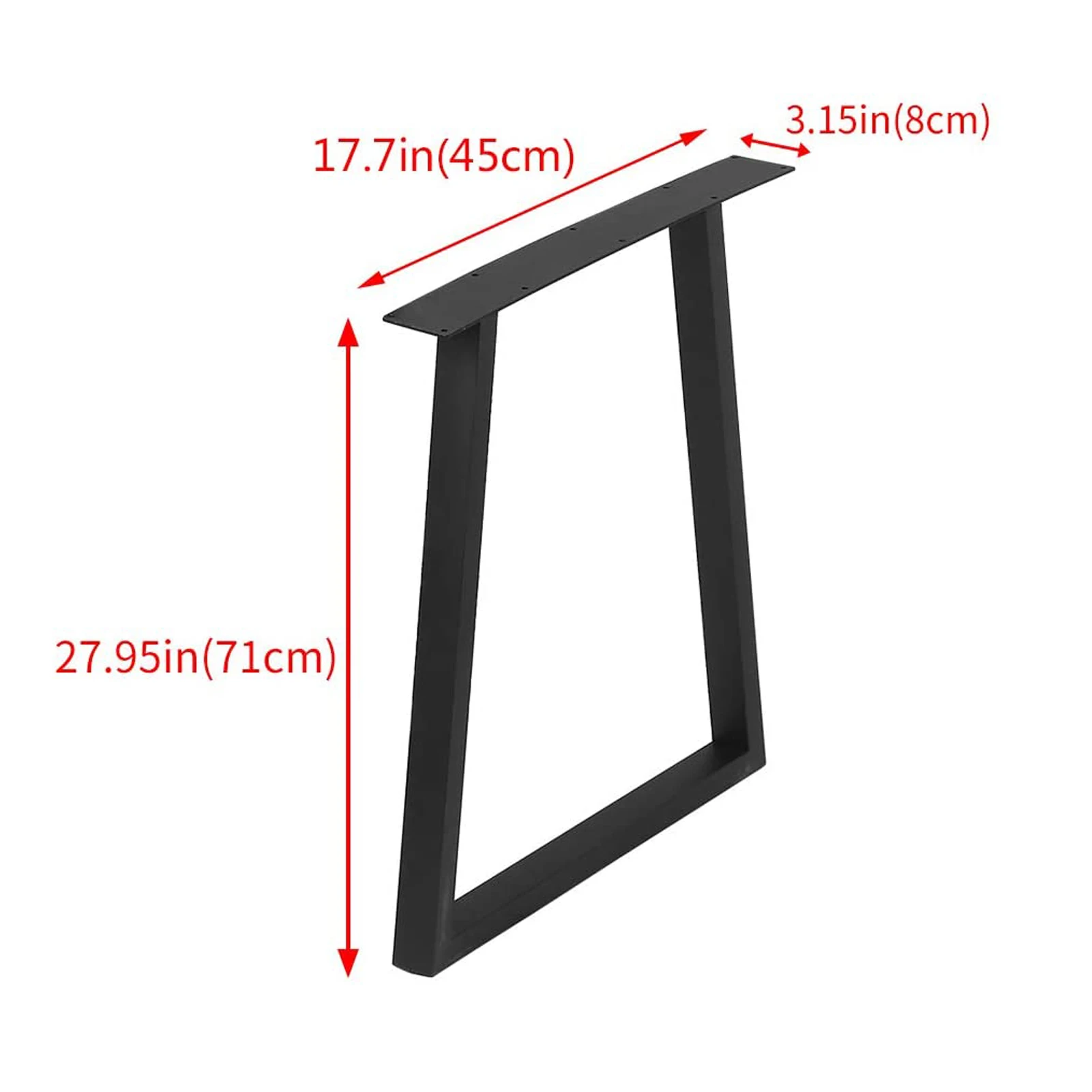 28 Inch Table Leg Modern Rectangle Dining Desk Feet Steel Industrial