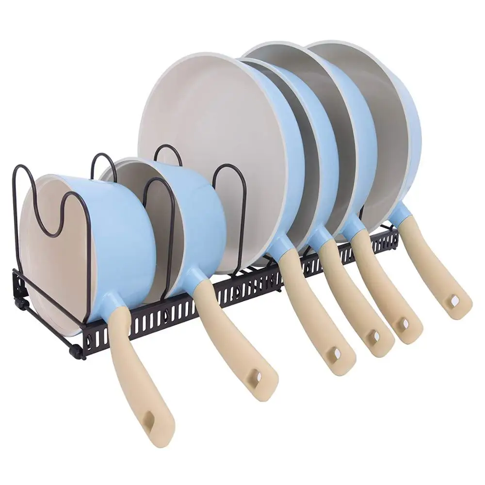 Adjustable Kitchen Fry Pan Organizer Rack/ Pan Holder Buy Pan Rack