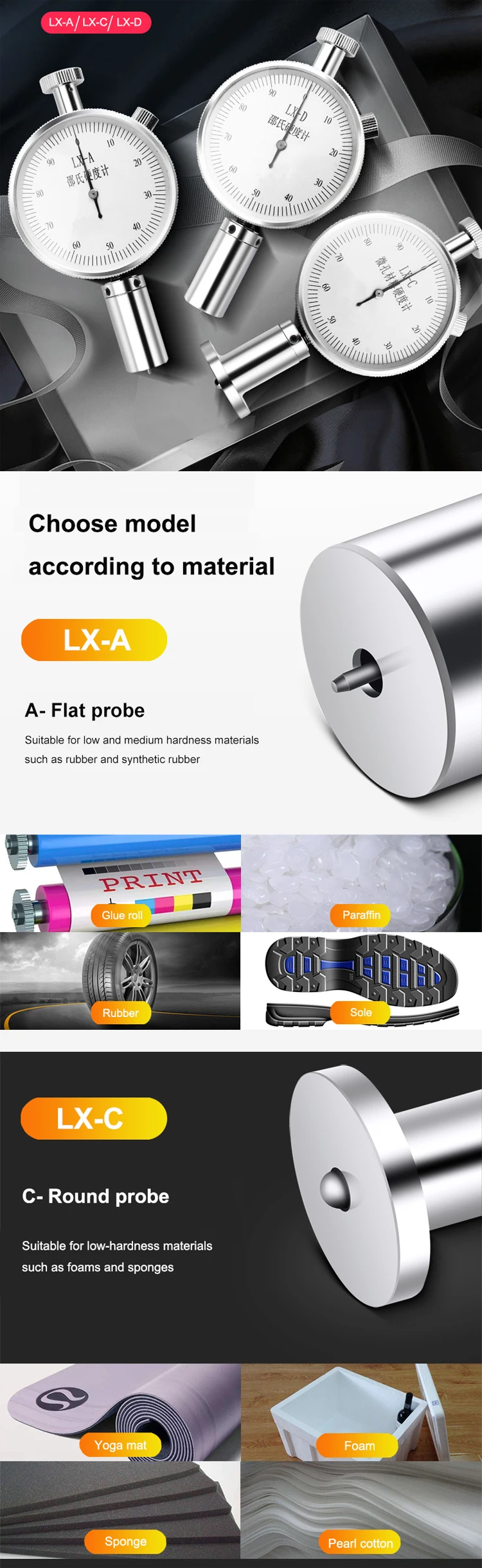 Rubber Shore A Durometer Hardness Tester