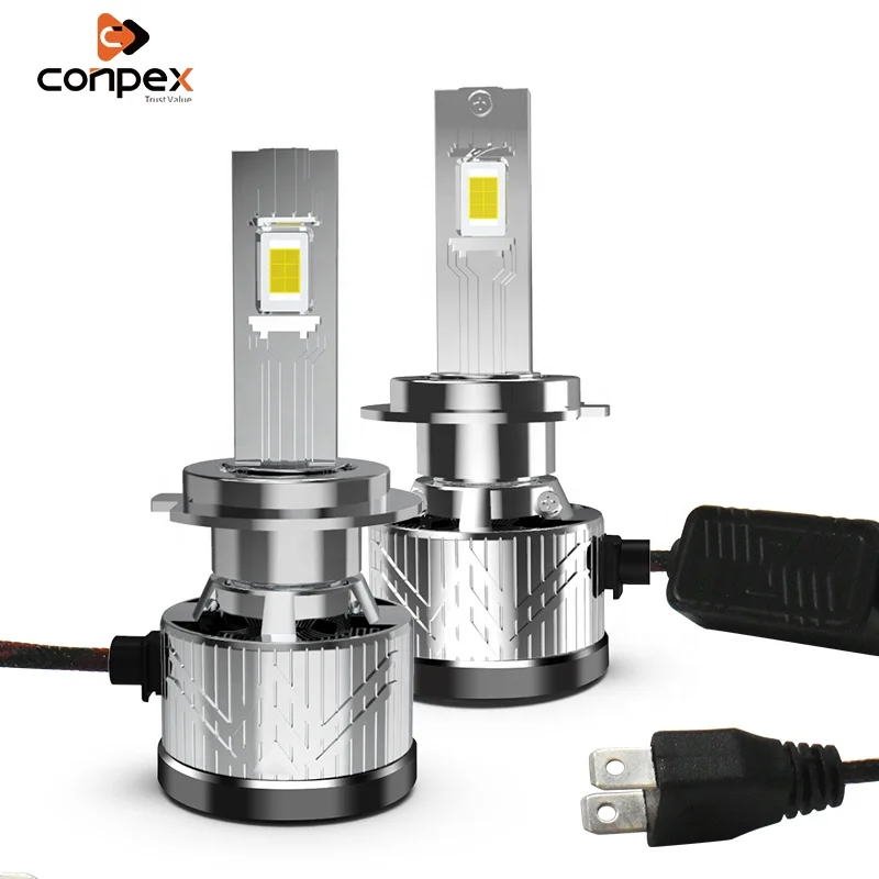 IP68 Mini Size Car Light Auto Cooling Fan CANBUS Rate 65W Car Accessories H7 LED Headlight Bulbs