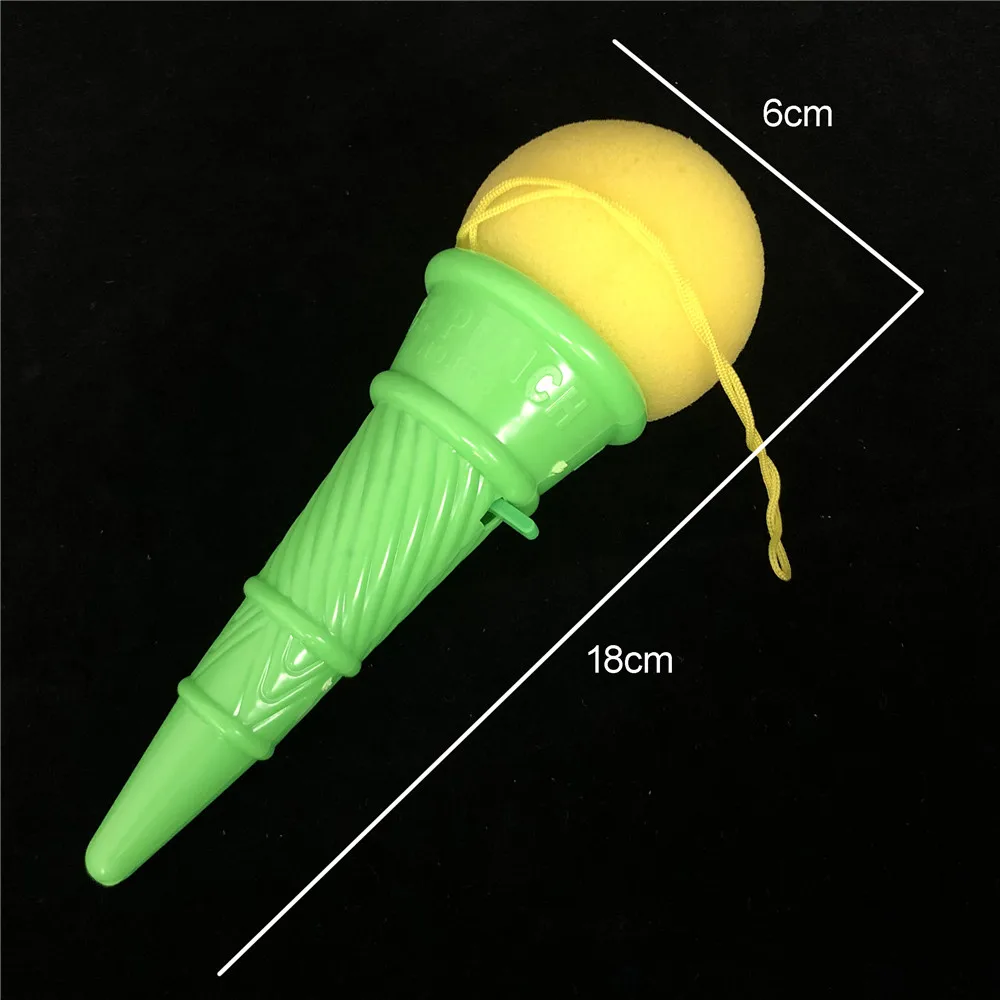 Great Party Favors 4" Ice Cream Click Catch Toy Cone Foam Ball Squeeze
