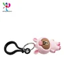 Personalized Custom 3D Cartoon Shape Soft Silicone Rubber Key Chain Key Ring