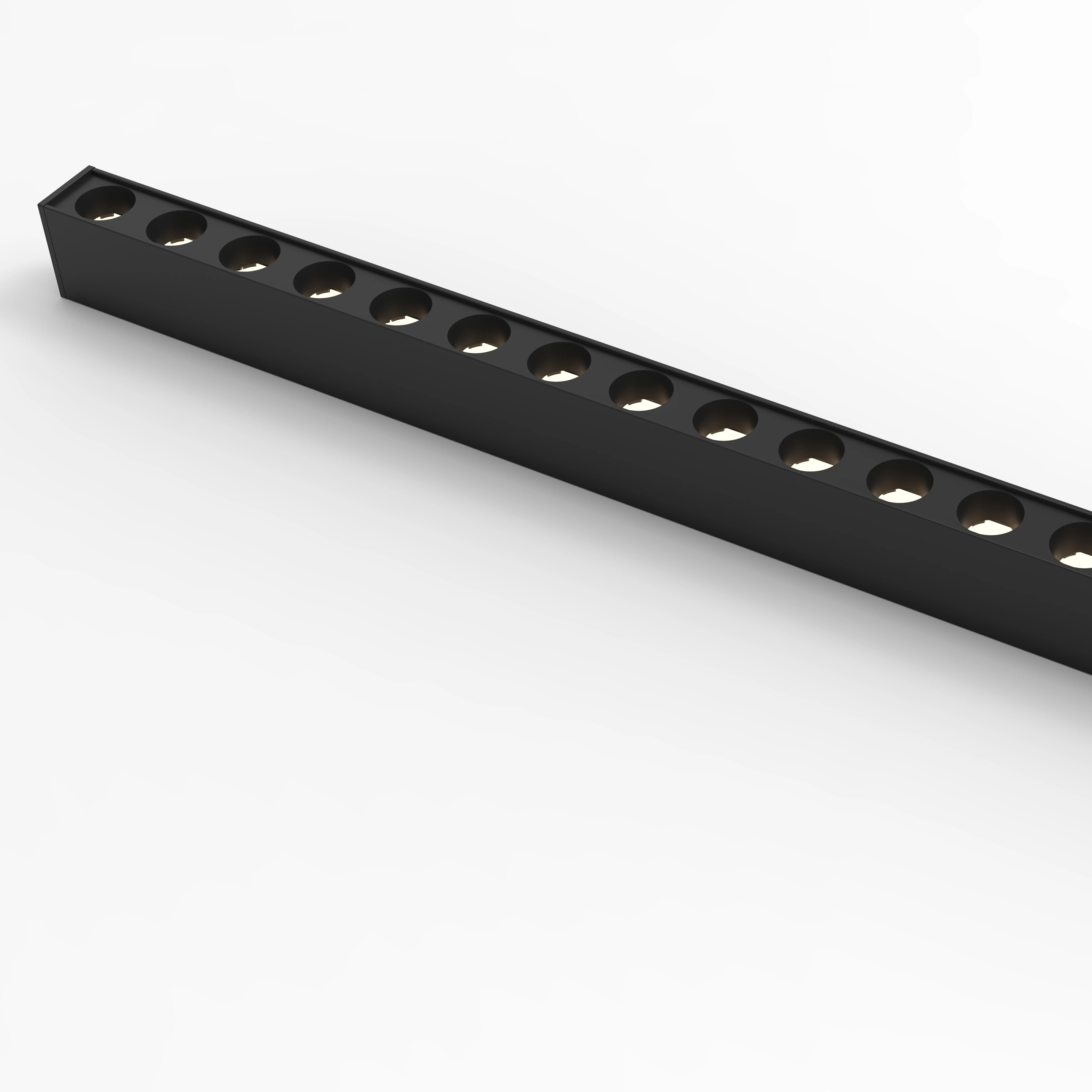 New hot sale black aluminum anodized profile  led linear light with optic lens for led light strip   MO1421