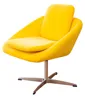 hot sale Leisure Fabric Chair in Living Room and Office Modern Swivel Lounge Chair Chrome Metal Base