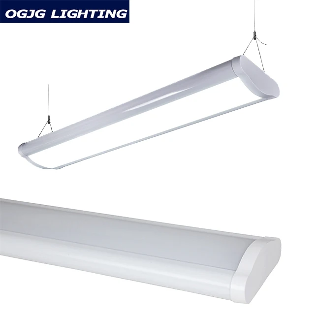 Indoor Dining Hall 100W 200W 300W Linear High Bay Fixture Suspended Industrial Storeroom LED Batten Pendant Light