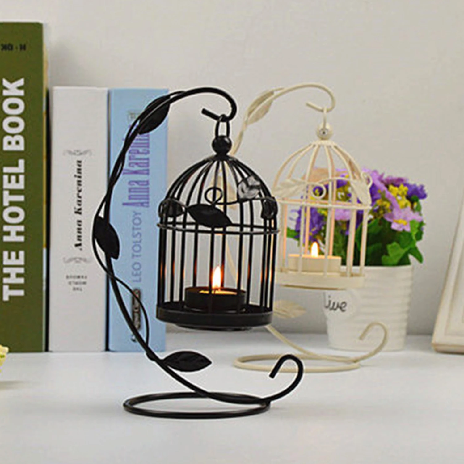 Metal Bird Cage Shape Candle Rack,Wedding Table Decoration Candle