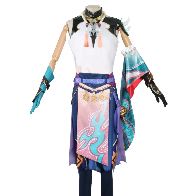 Anime Game Genshin Impact Xiao Cosplay Costume Wig Kimono Uniform ...
